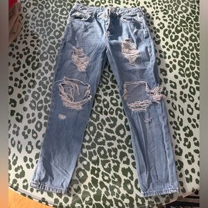 Topshop + MOTO Hayden Distressed Boyfriend Jeans - Womens 25 - Button Fly
